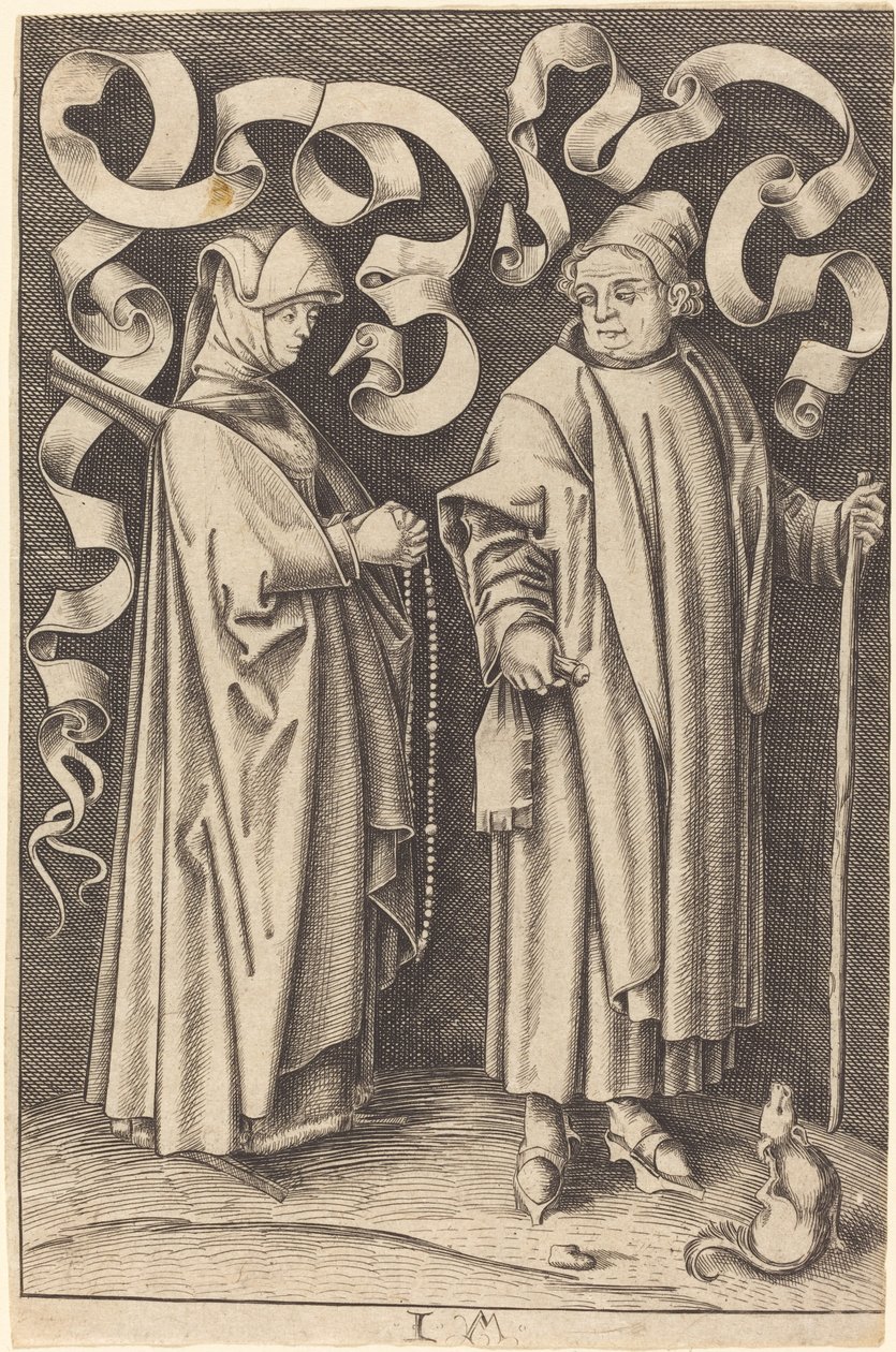 Wierni kościelni autorstwa William Young Ottley after Israhel van Meckenem