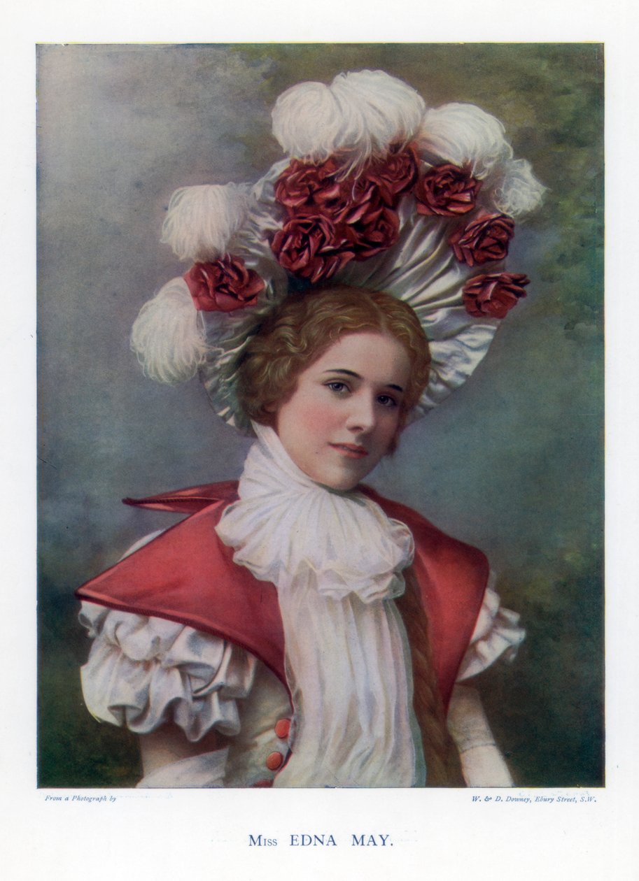 Edna May, amerykańska aktorka i piosenkarka, 1901. autorstwa William and Daniel Downey
