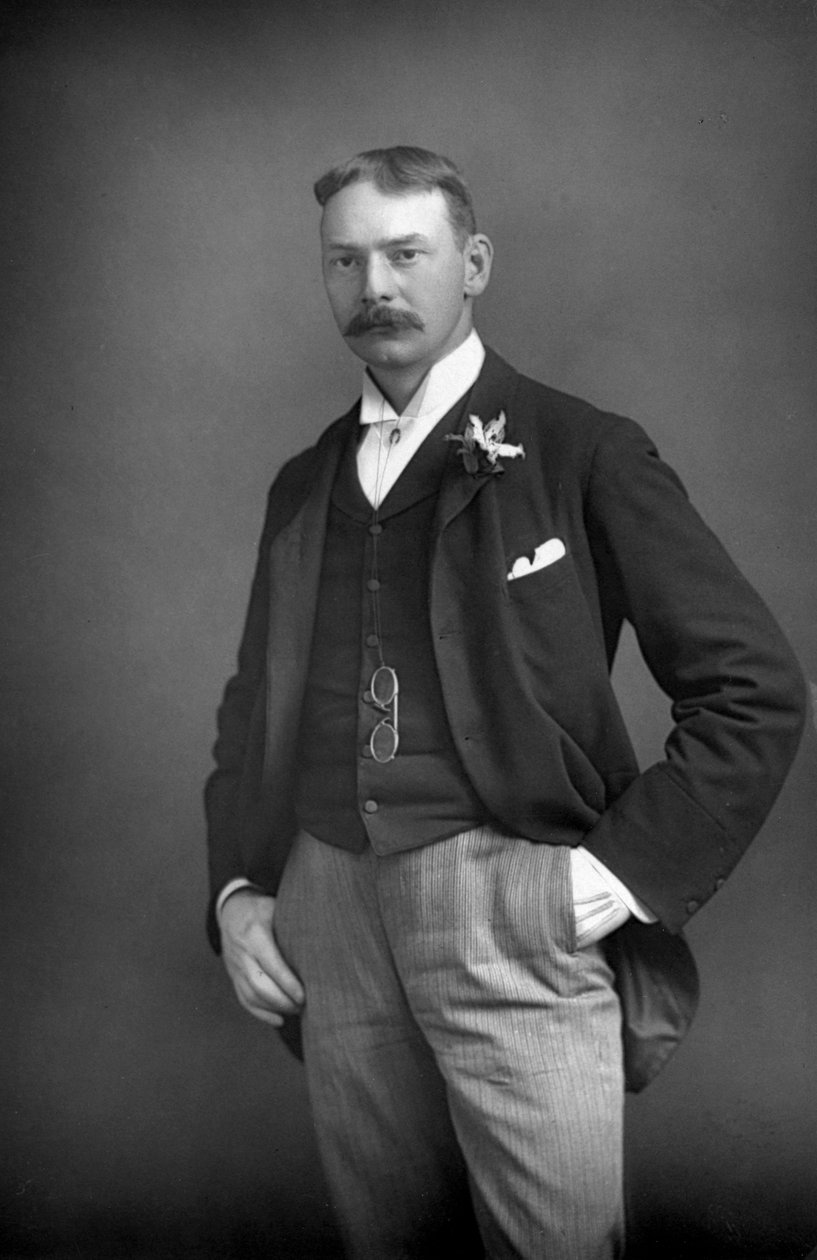 Jerome K. Jerome 1859-1927, autor angielski, 1893. autorstwa William and Daniel Downey