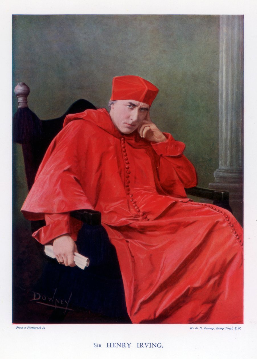 Sir Henry Irving, słynny brytyjski aktor teatralny epoki wiktoriańskiej, 1901. autorstwa William and Daniel Downey