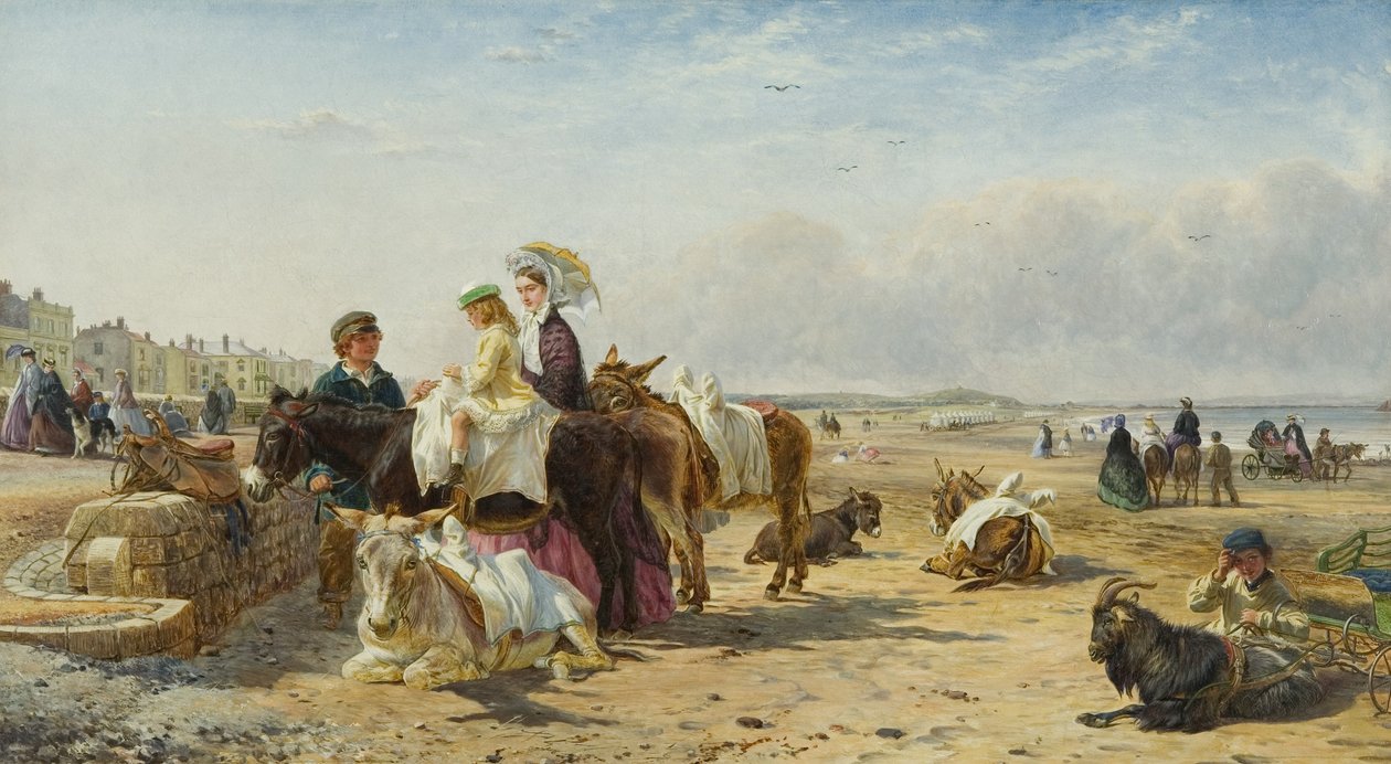 Weston Sands w 1864 (olej na płótnie) autorstwa William and Havell Edmund Hopkins