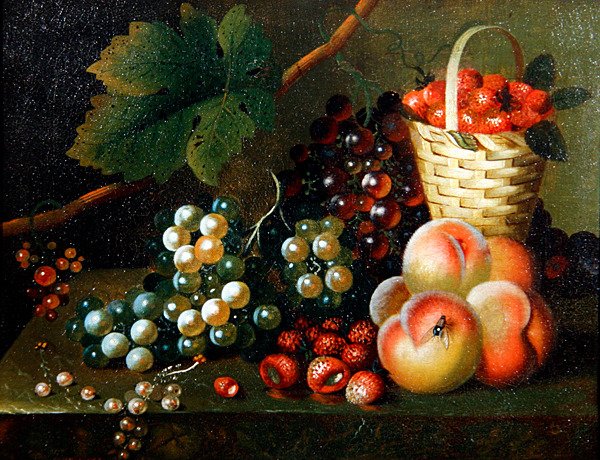 Martwa natura owoców (olej na płótnie) autorstwa William of Bath Jones