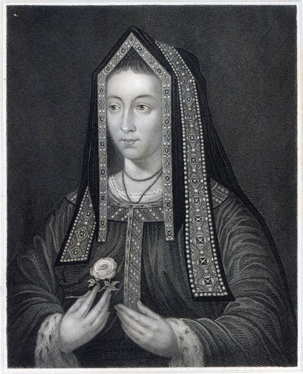 Portret Elżbiety York autorstwa William the Younger Holl