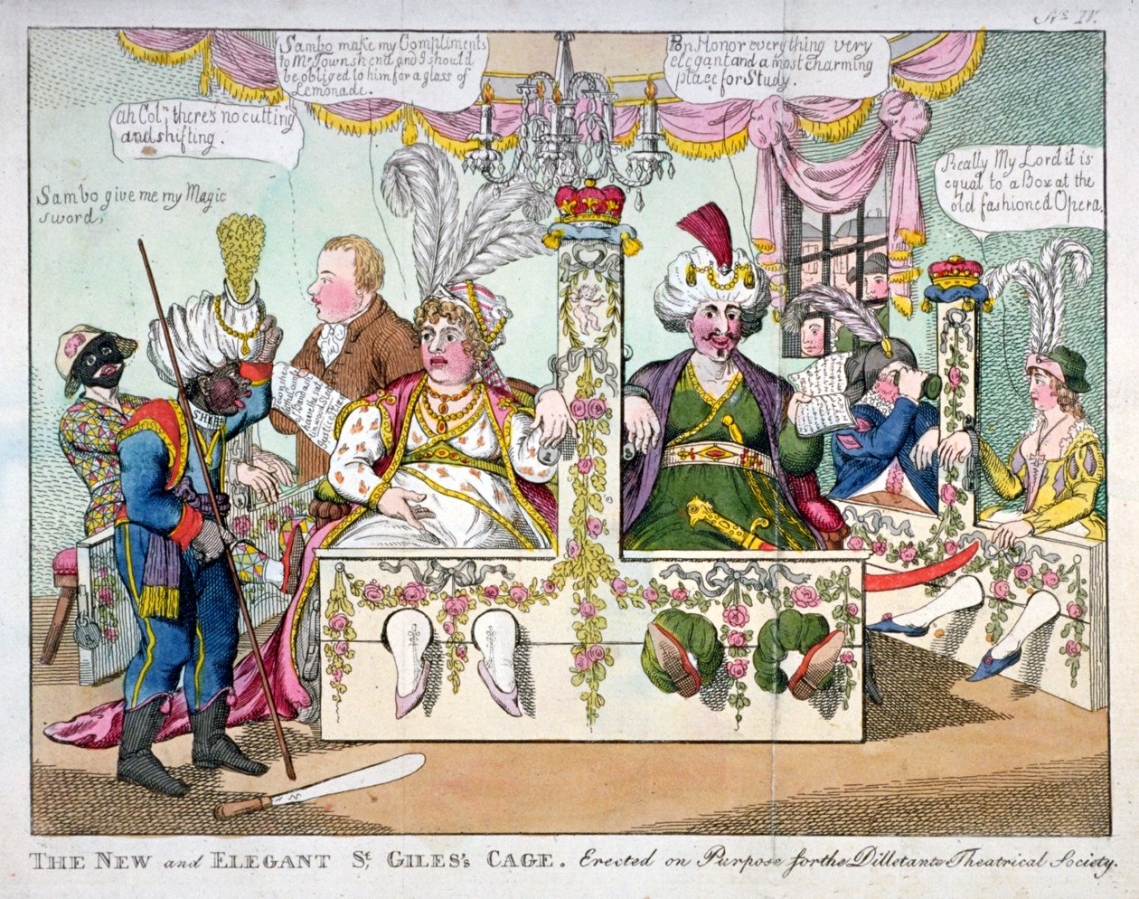„Nowa i elegancka klatka św. Idziego...”, 1802 autorstwa Williams