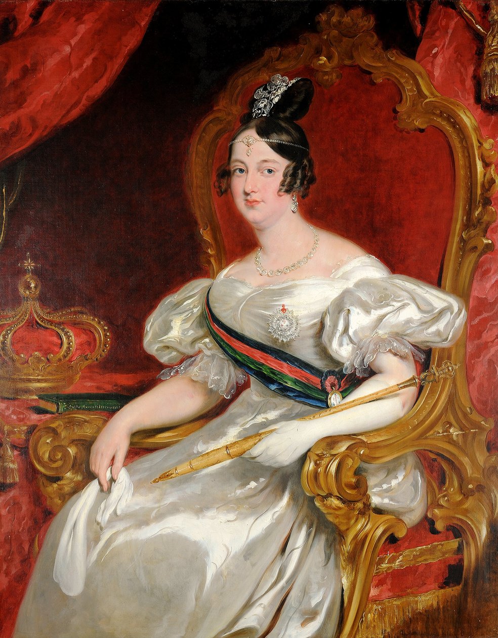 Portret D. Marii II , królowej Portugalii autorstwa Willian Simpson