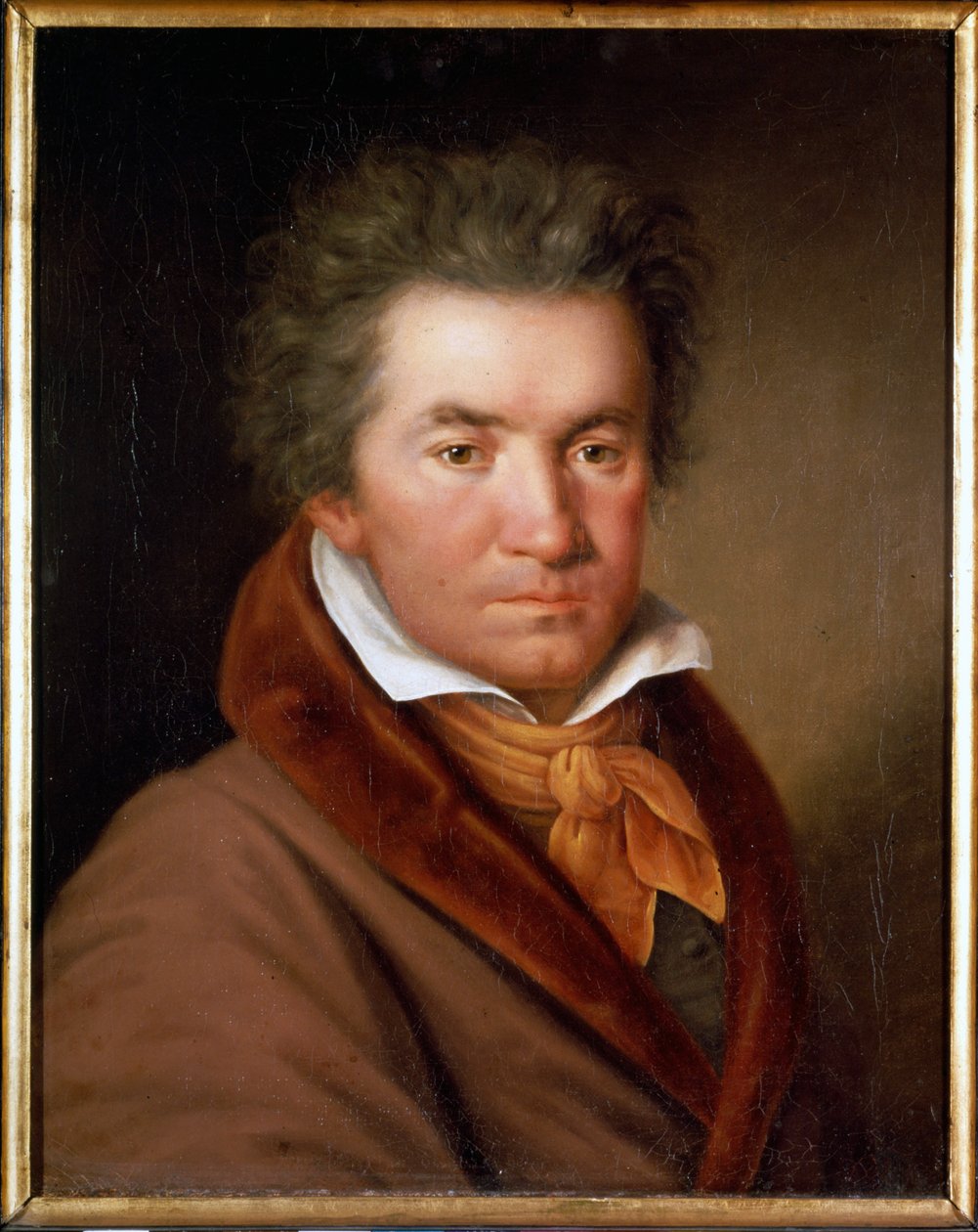 Portret Ludwiga van Beethovena (1770 - 1827) - autorstwa Mahlera, Towarzystwo Przyjaciół Muzyki Wiednia. autorstwa Willibrord Joseph Mahler or Maehler