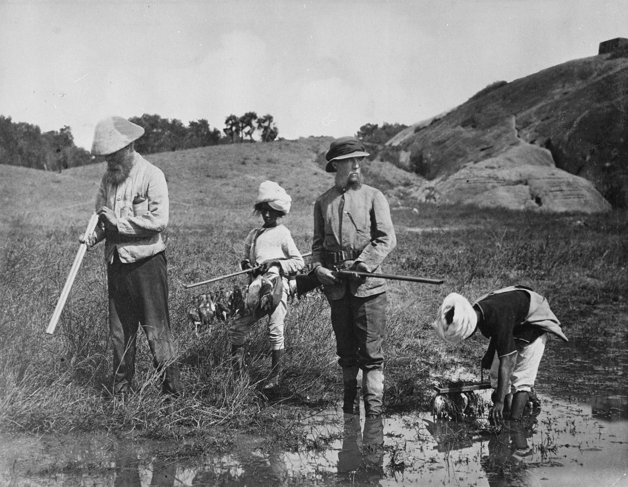 Indie: polowanie na bekasy, 1870 autorstwa Willoughby Wallace Hooper