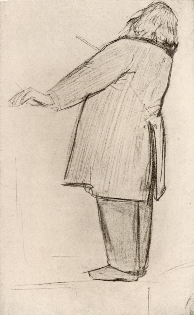 Johannes Brahms (1833-1897) Niemiecki kompozytor, dyrygent (rysunek) autorstwa Willy von Beckerath