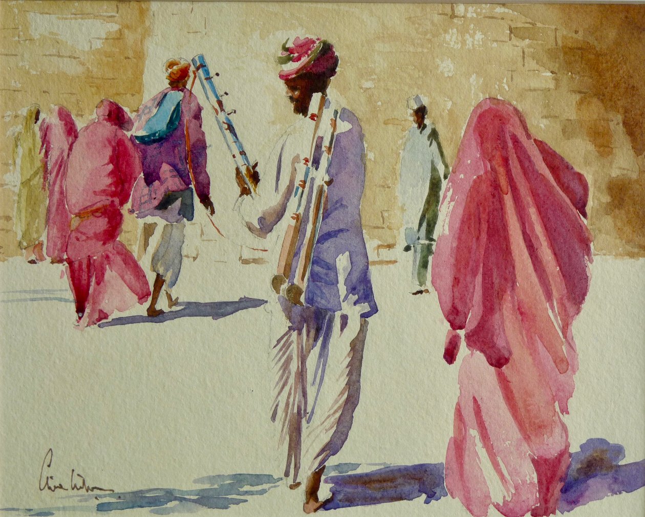 513 Jaisalmer, grający na fajkach autorstwa Wilson Clive
