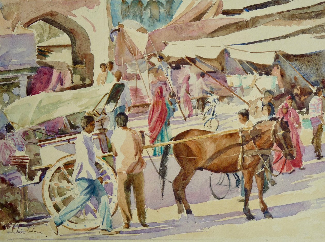 680 Targ z wieżą zegarową, Jodhpur autorstwa Wilson Clive