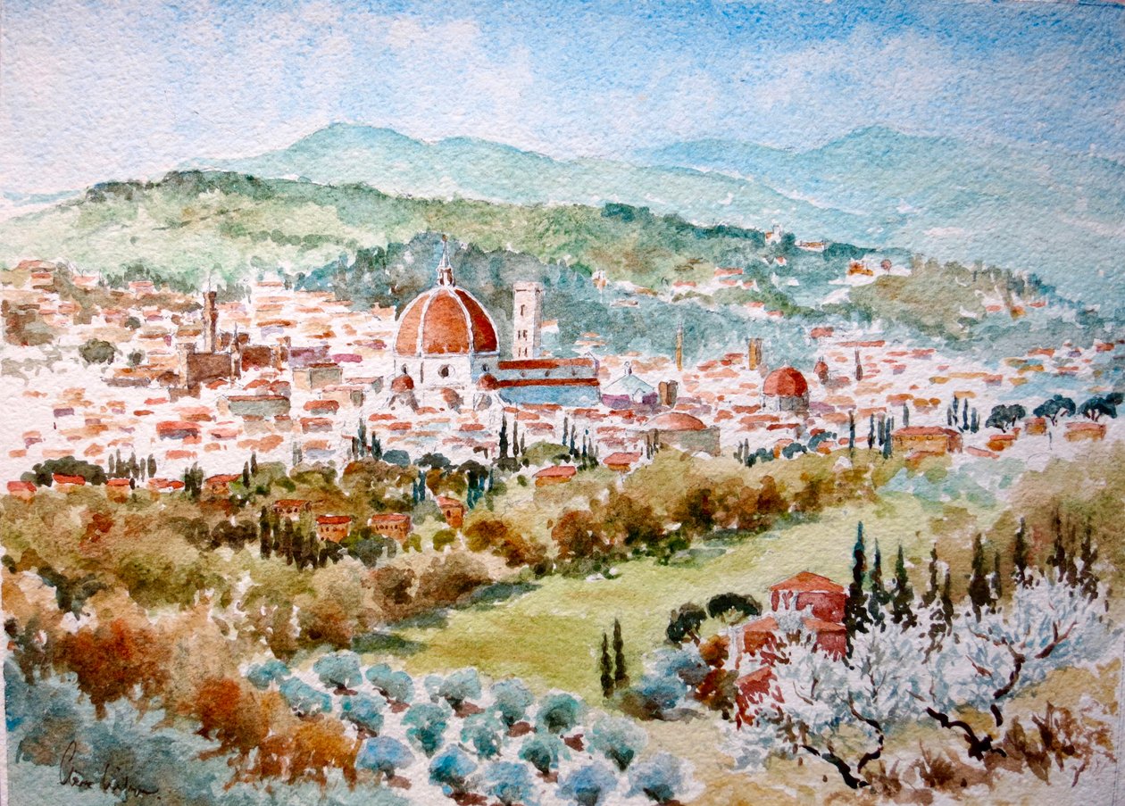 954 Wiosna, od S. Domenico di Fiesole autorstwa Wilson Clive