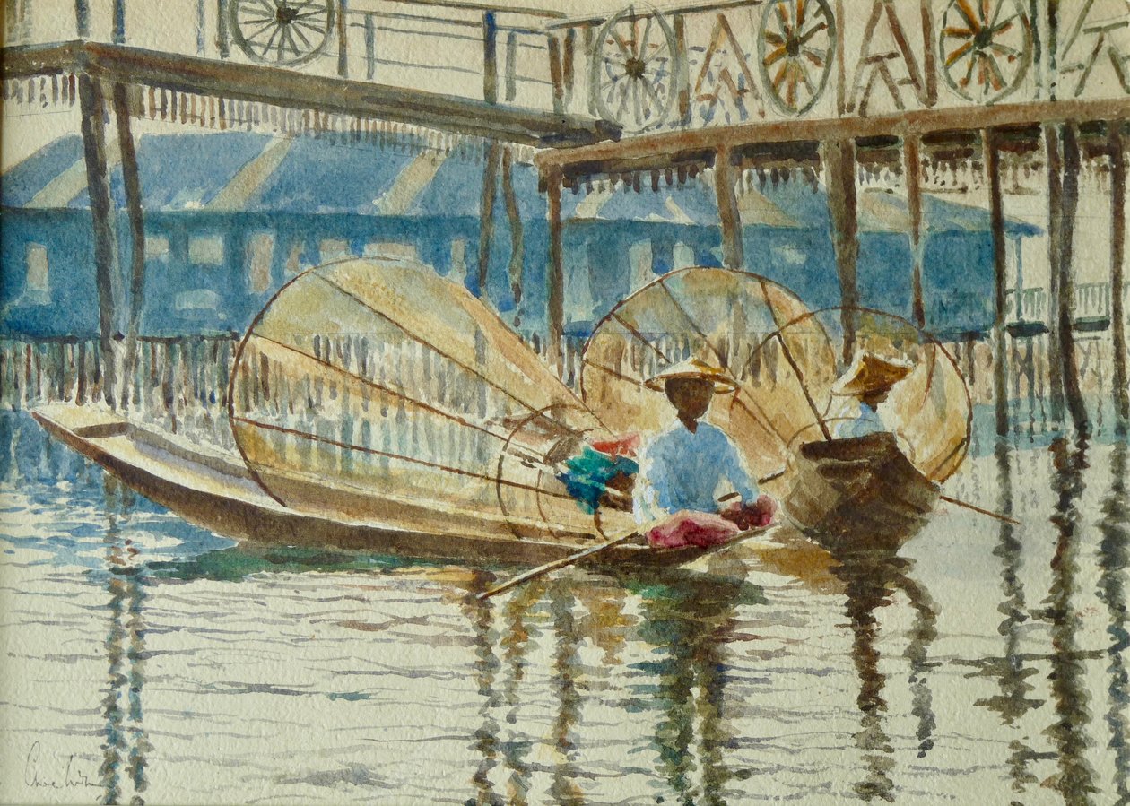 977 Legrowers w spoczynku, Inle Lake autorstwa Wilson Clive