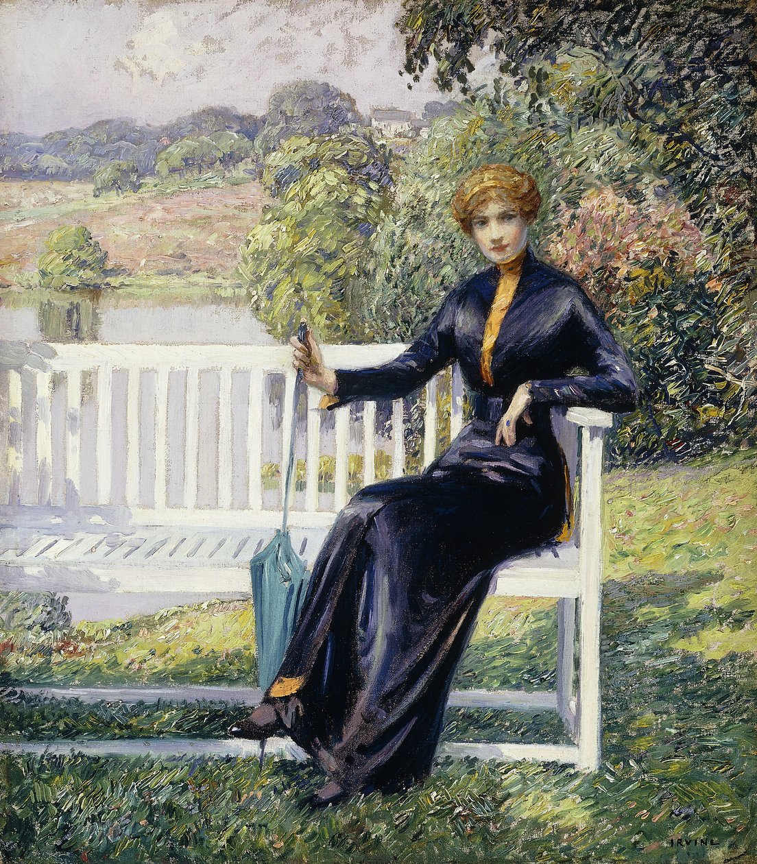 Lois w ogrodzie autorstwa Wilson Henry Irvine