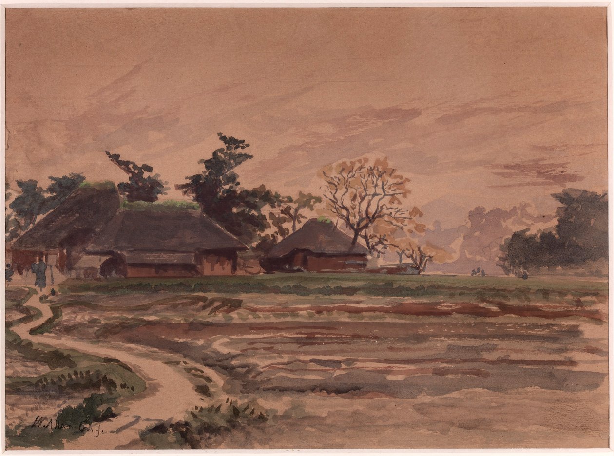 Krajobraz z domami autorstwa Winckworth Allan Gay