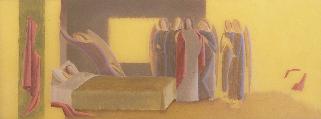 Studium kompozytorskie do „Scen z życia św. Marcina z Tours”, ok. 1928-33 (olej na kalce technicznej) autorstwa Winifred Knights