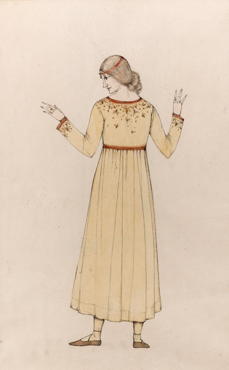 Autoportret (pióro i tusz z praniem na papierze) autorstwa Winifred Knights