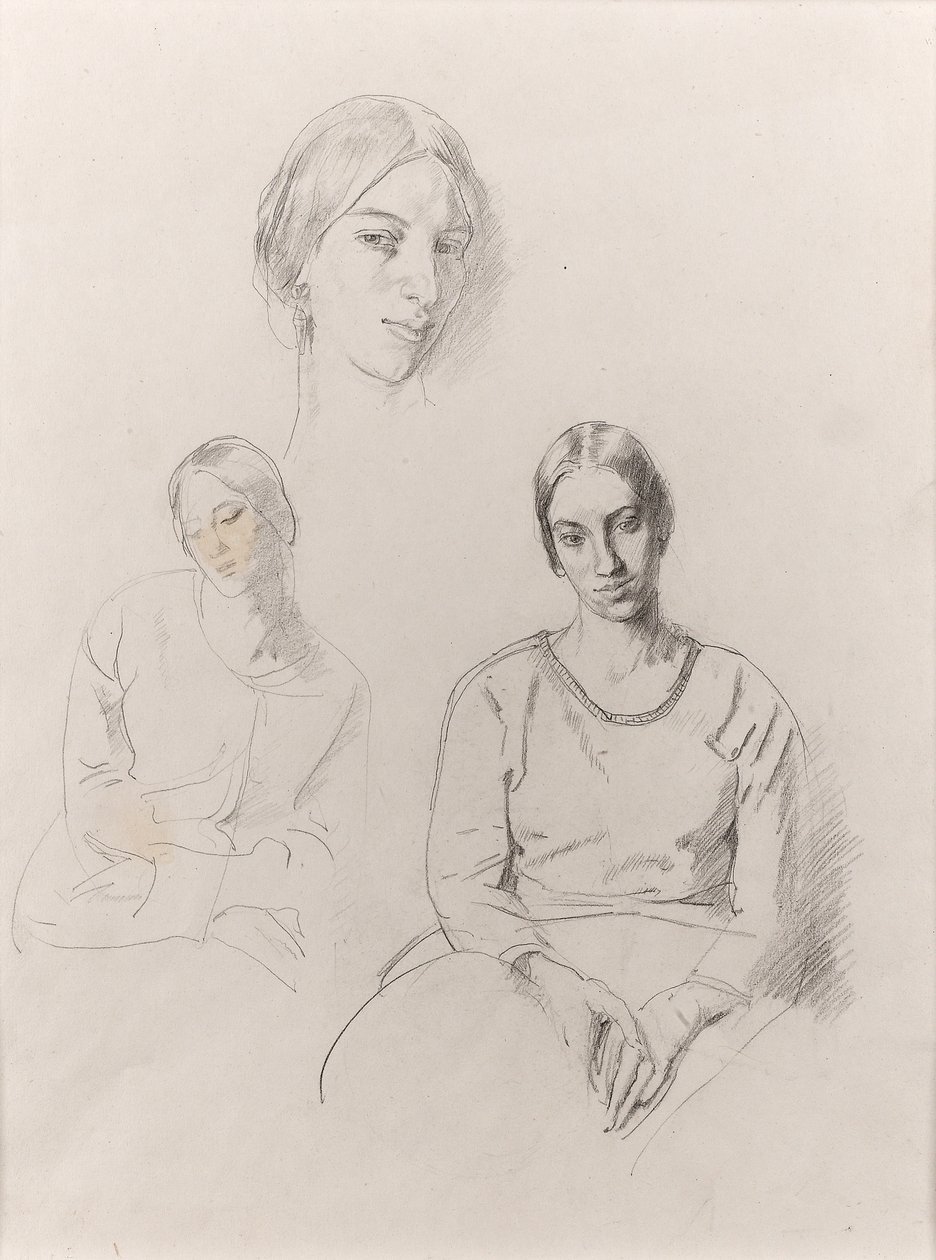 Autoportret (ołówek na papierze) autorstwa Winifred Knights