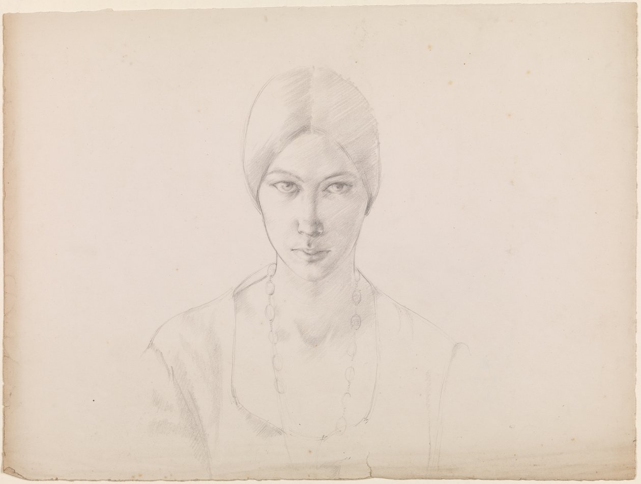 Autoportret (ołówek na papierze) autorstwa Winifred Knights