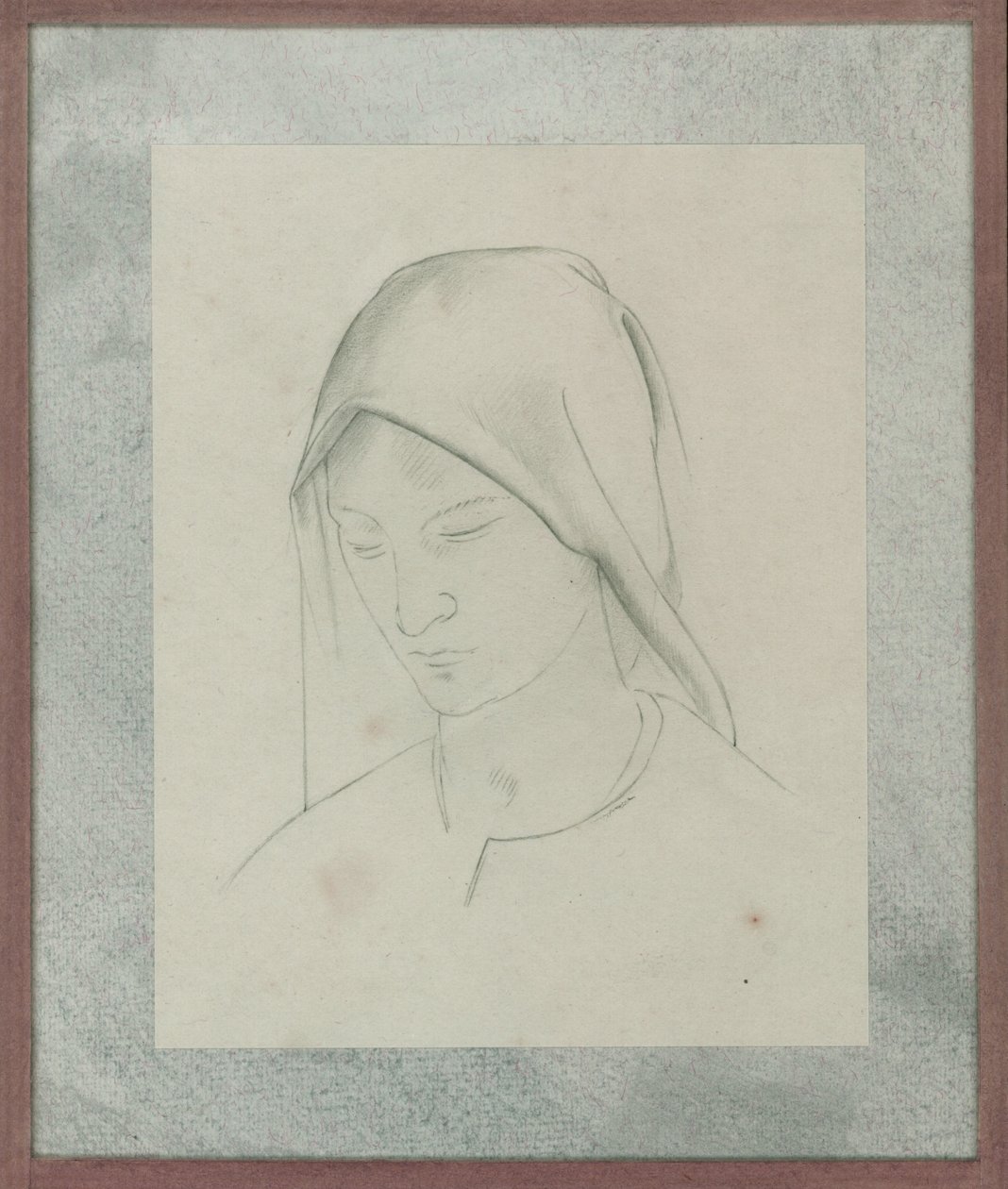 Studium do ołtarza św. Marcina, ok. 1928 (ołówek na papierze) autorstwa Winifred Knights