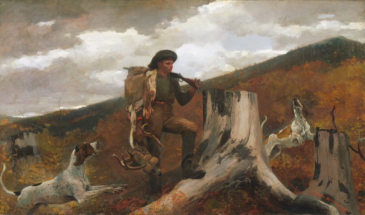 Łowca i psy autorstwa Winslow Homer