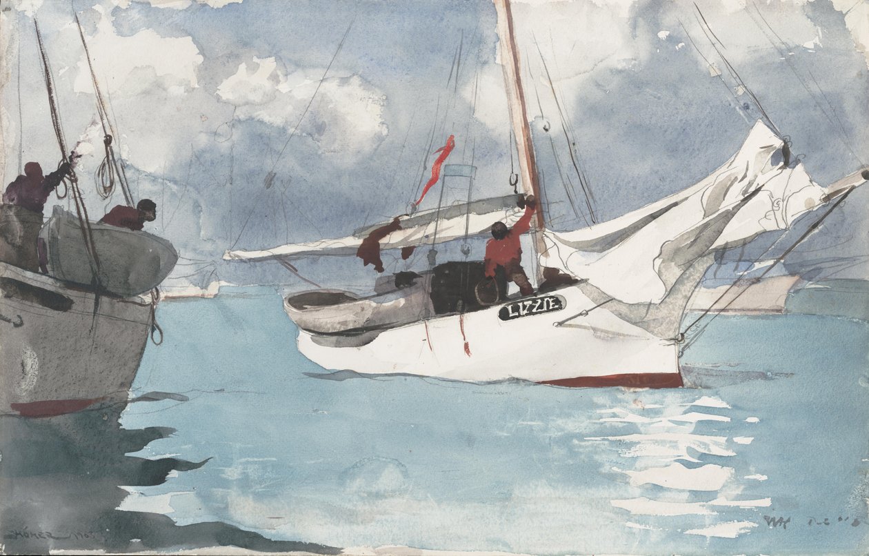 Łodzie rybackie, Key West autorstwa Winslow Homer