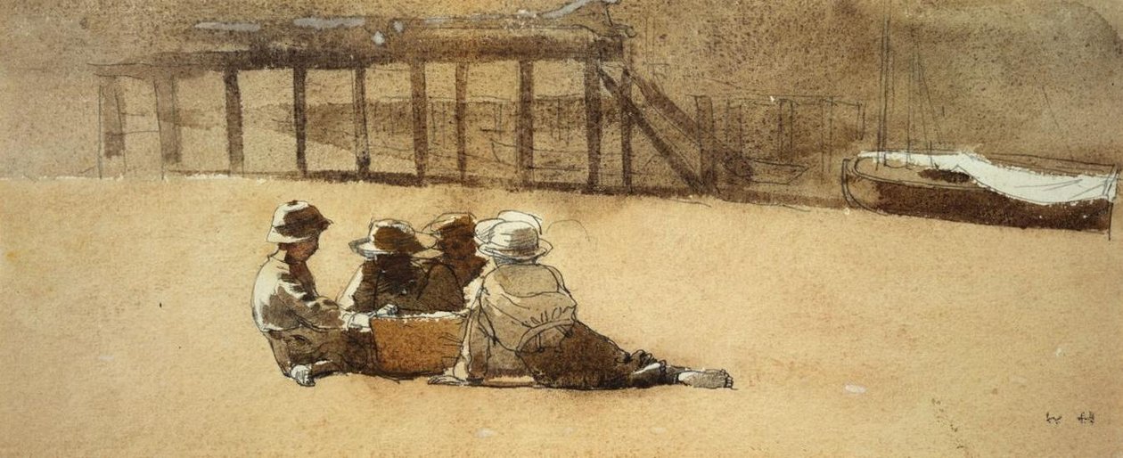 Czterech chłopców na plaży autorstwa Winslow Homer