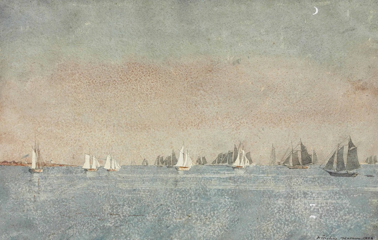 Port Gloucester, flota rybacka autorstwa Winslow Homer