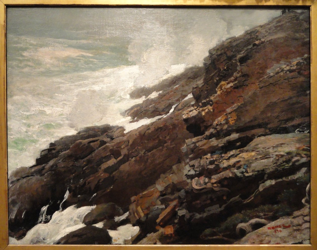 Wysoki klif, wybrzeże Maine autorstwa Winslow Homer