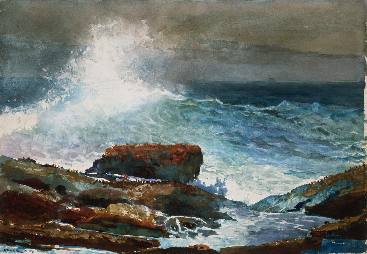 Przypływ, Scarborough, Maine autorstwa Winslow Homer