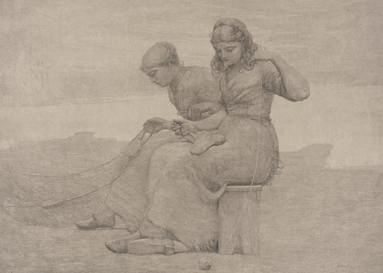 Naprawianie łez autorstwa Winslow Homer