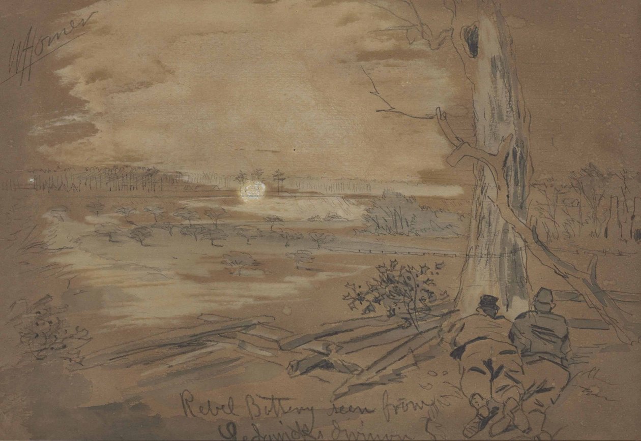 Rebel Battery widziany z Sedgwicks Division autorstwa Winslow Homer