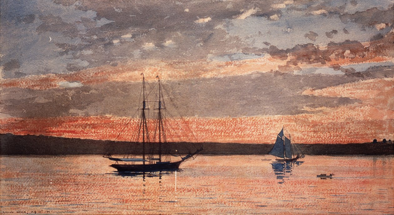 Zachód słońca w Gloucester autorstwa Winslow Homer