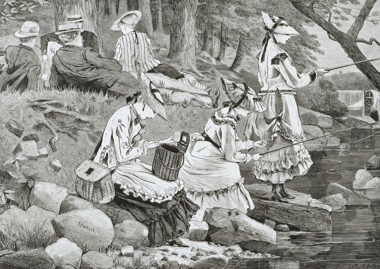 Impreza wędkarska... autorstwa Winslow Homer