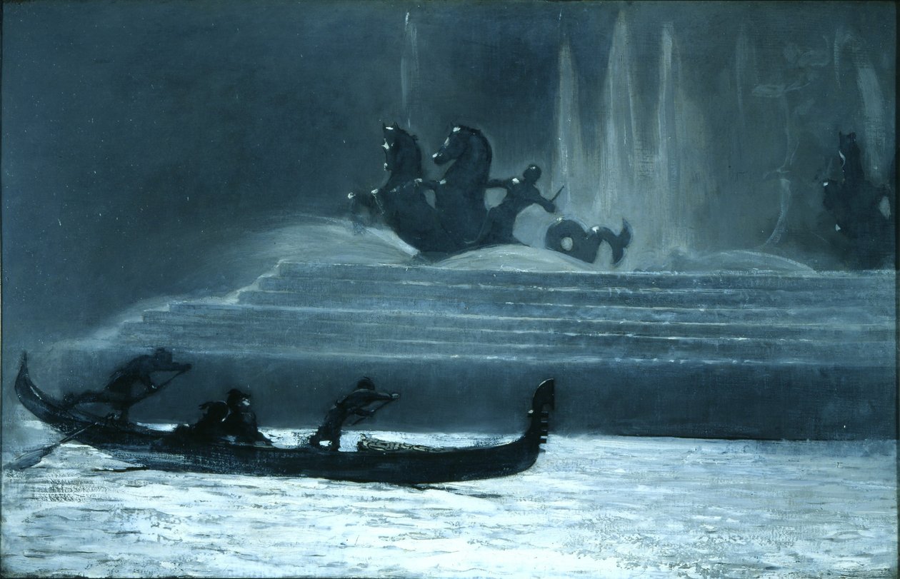 Fontanny nocą, Worlds Columbian Exposition autorstwa Winslow Homer