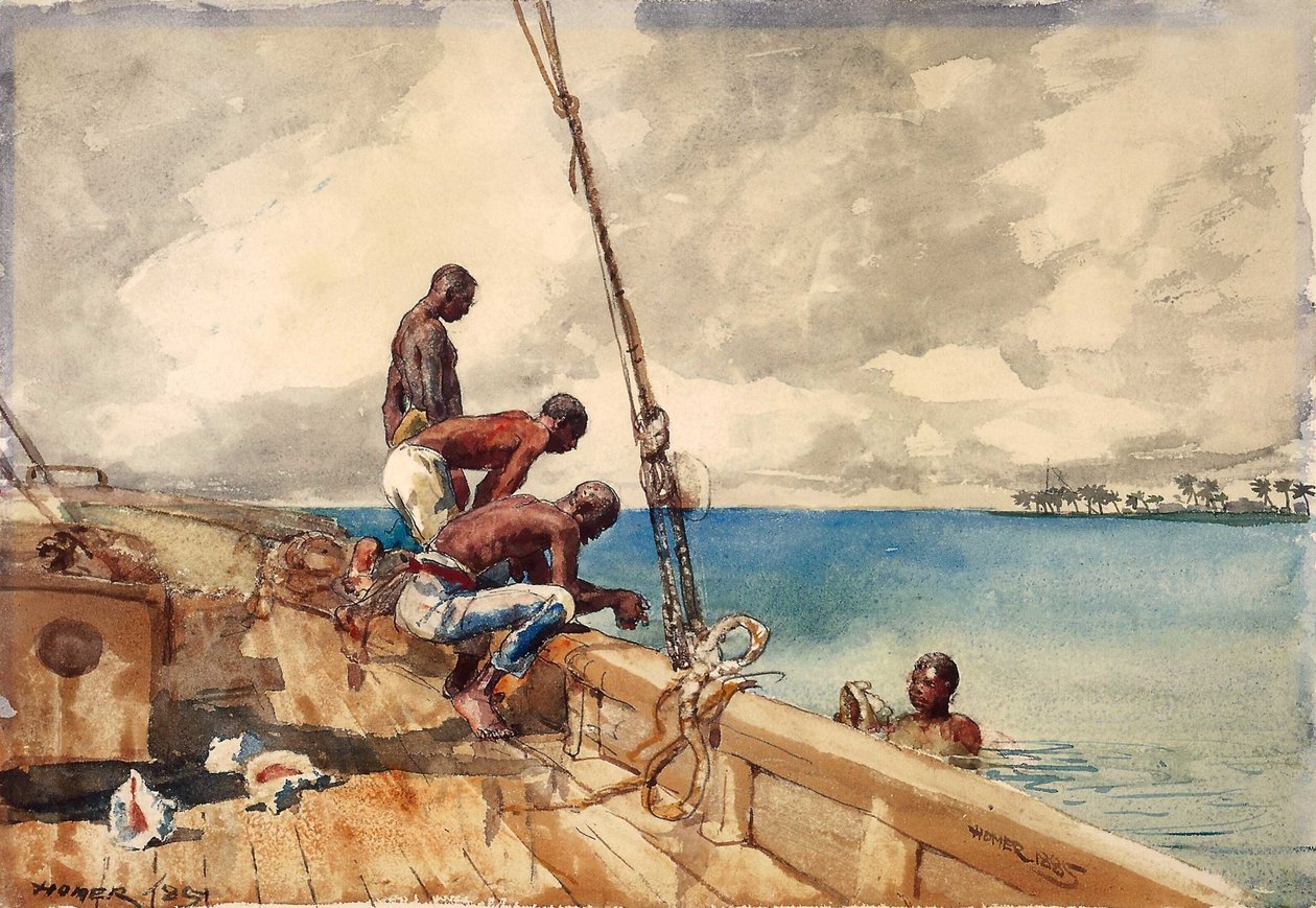 Nurkowie z muszlami autorstwa Winslow Homer