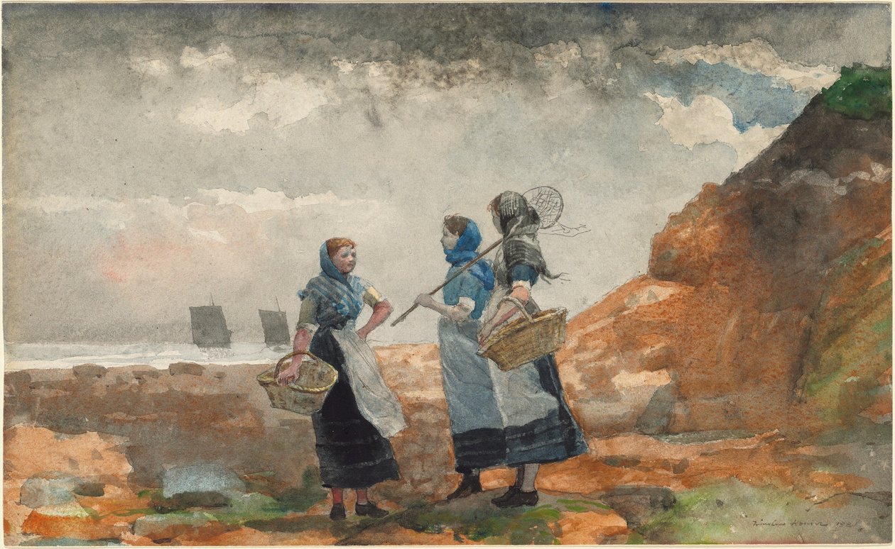 Trzy Dziewczyny Rybaka autorstwa Winslow Homer