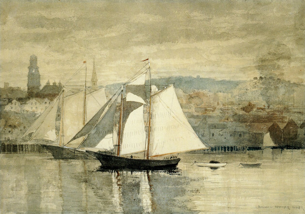 Dwie żaglówki autorstwa Winslow Homer