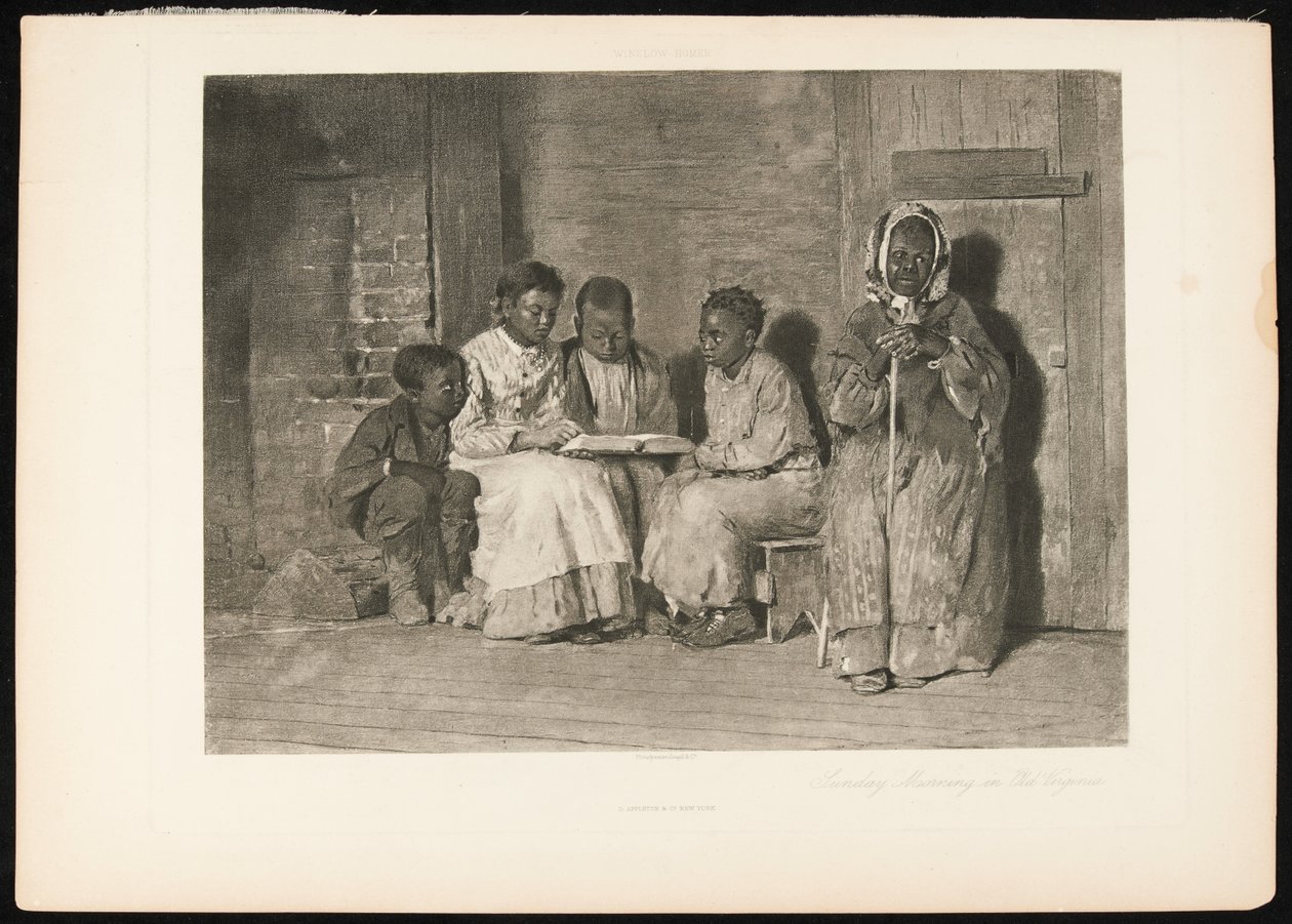 Sunday Morning in Old Virginia, ok. 1888-91 (fotograwiura na papierze woven) autorstwa Winslow (after) Homer