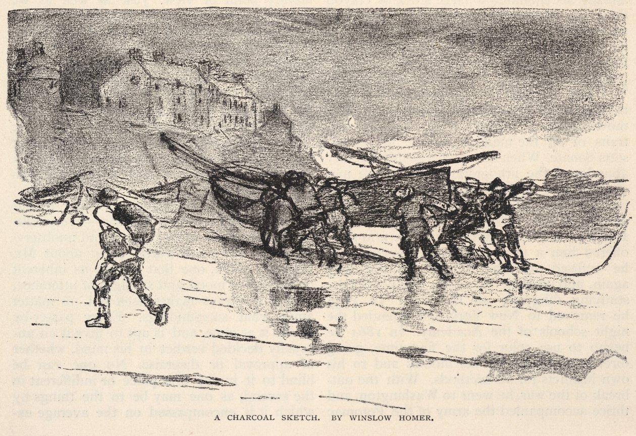 Szkic węglem, z The Century Magazine, listopad 1883 r. autorstwa Winslow Homer