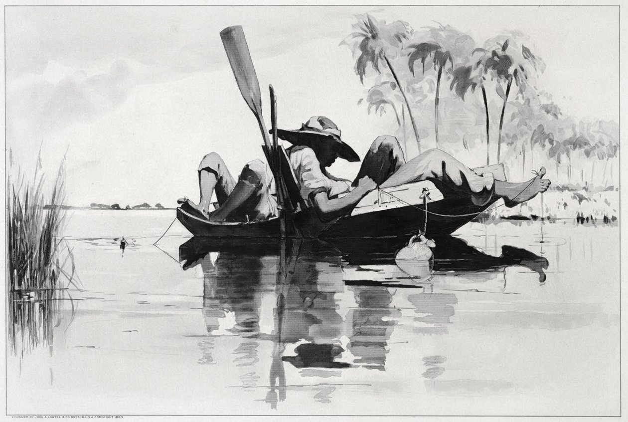 Impreza wędkarska autorstwa Winslow Homer