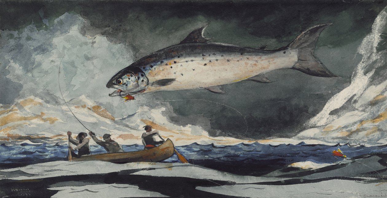 Dobry basen, rzeka Saguenay, 1895 autorstwa Winslow Homer