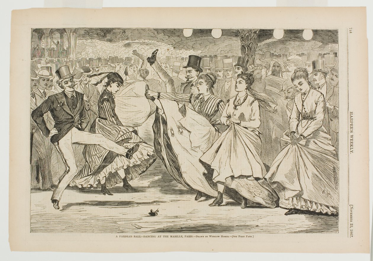 Paryski taniec na balu w Mabille, Paryż autorstwa Winslow Homer