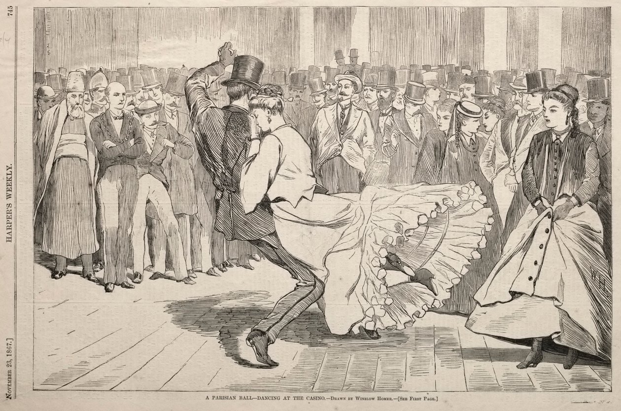 Paryski bal - taniec w kasynie autorstwa Winslow Homer