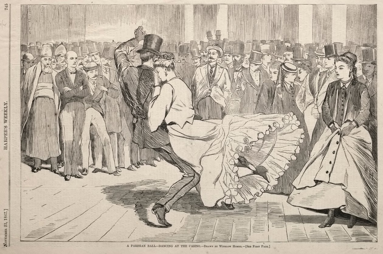 Bal paryski - Taniec w kasynie, 1867. autorstwa Winslow Homer