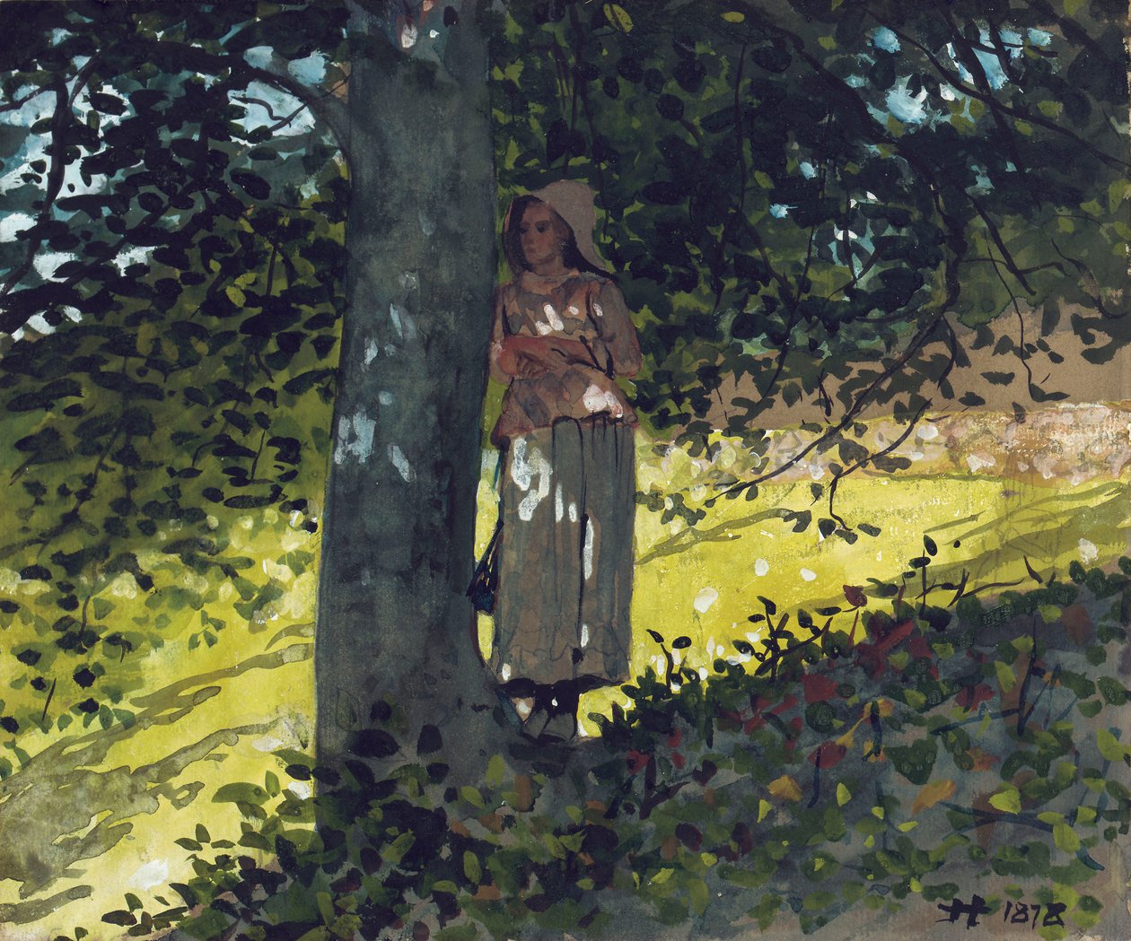 Zacienione miejsce, farma Houghton, 1878 autorstwa Winslow Homer