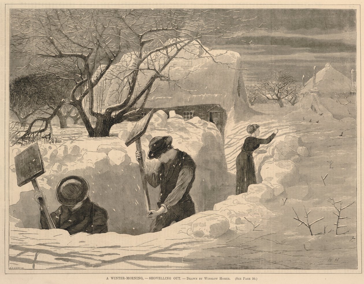 Zimowy poranek - wędrówka, z każdej soboty, 14 stycznia 1871 r. autorstwa Winslow Homer