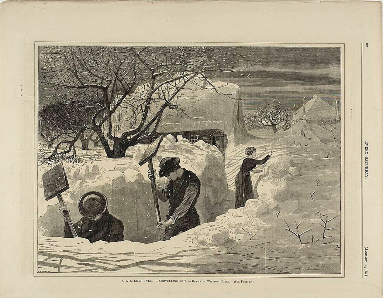Zimowy poranek autorstwa Winslow Homer