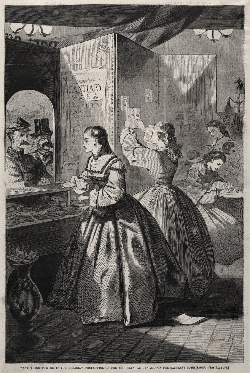 Wszystko dla mnie, jeśli zechcesz - Poczta Brooklyn Fair in Aid..., 1864. autorstwa Winslow Homer