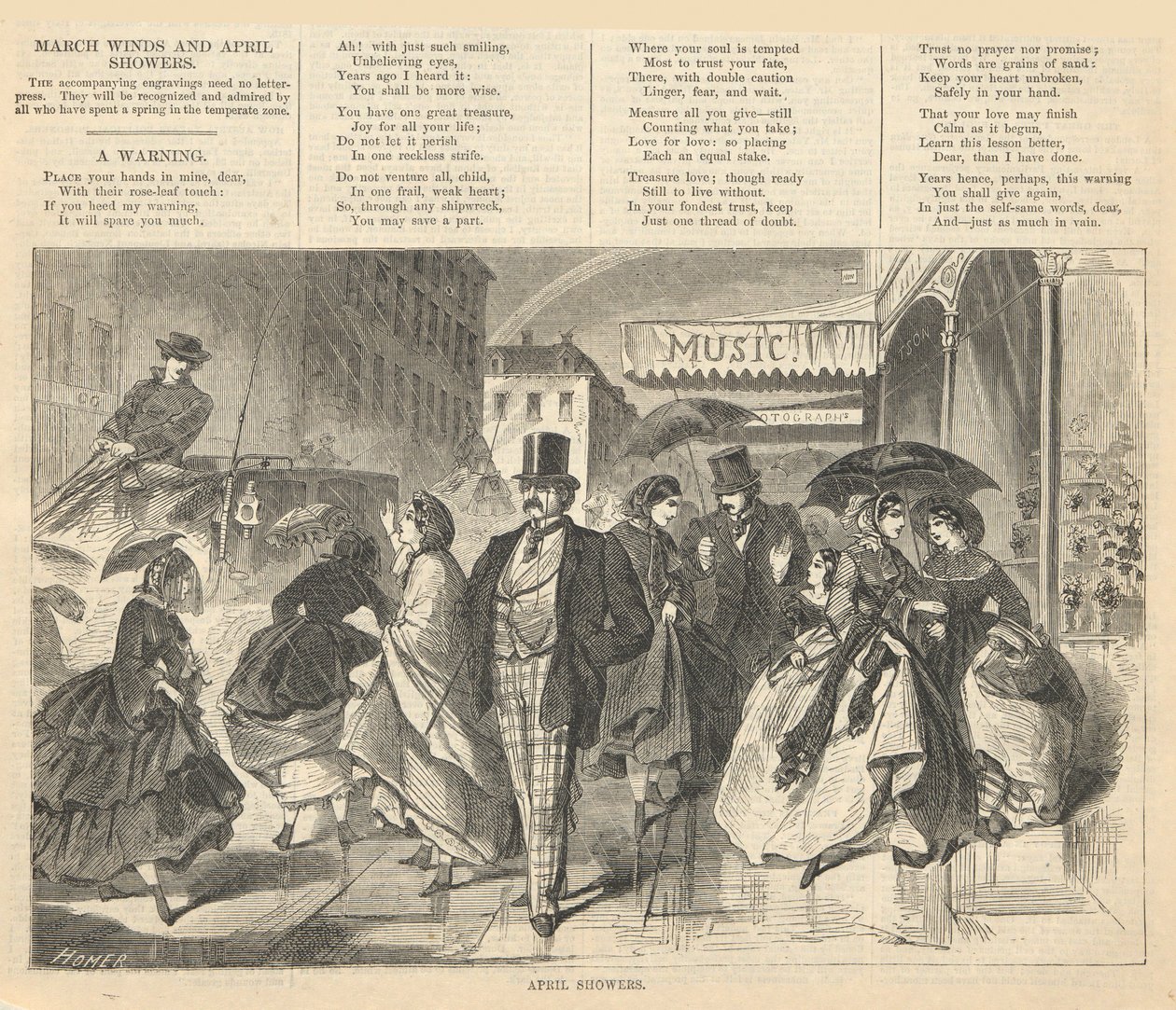 Prysznice kwietnia, z Harper autorstwa Winslow Homer