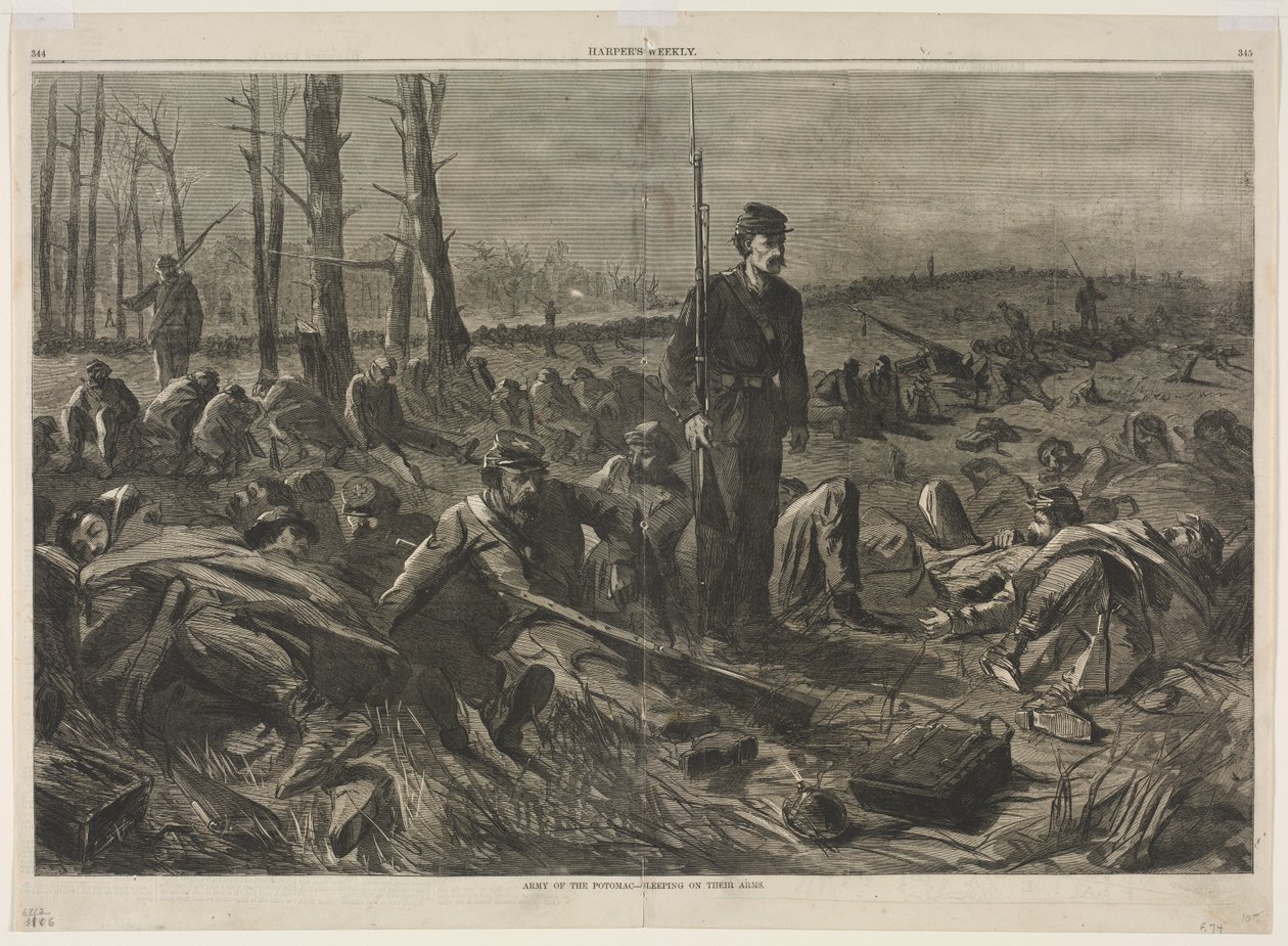 Armia Potomaku - Śpiąca na rękach, 1864. autorstwa Winslow Homer